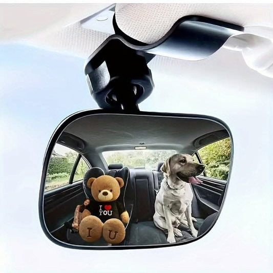 Wide Angle Convex Rearview Mirror, Adjustable Backseat Car Mirror