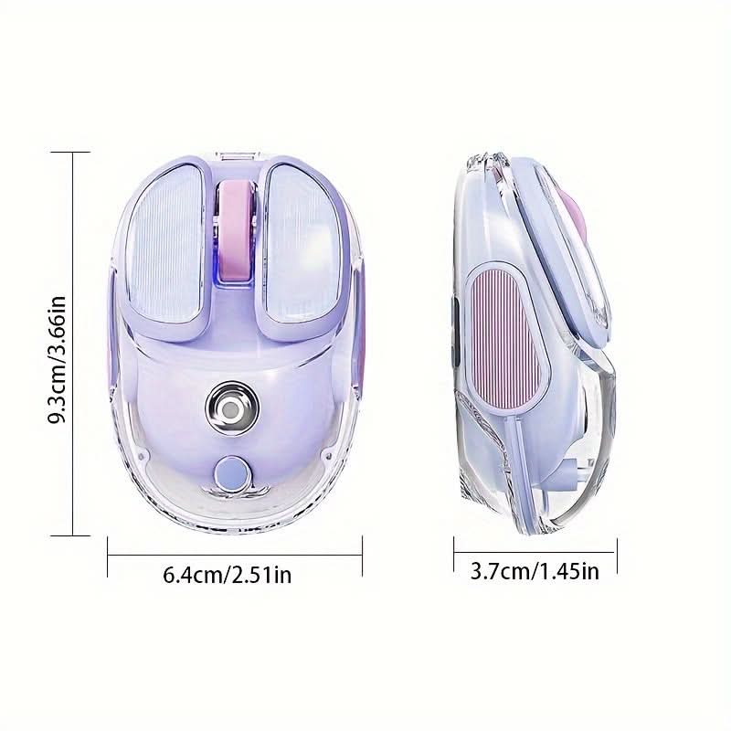 Rechargeable Wireless Mini Mouse with 4800 DPI- LED Backlit