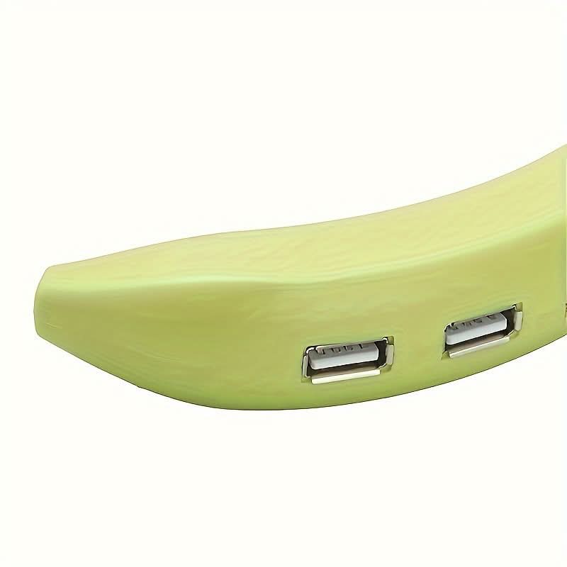 Banana-Shaped 4-Port USB 2.0 Hub – Portable, User-Friendly USB Expansion