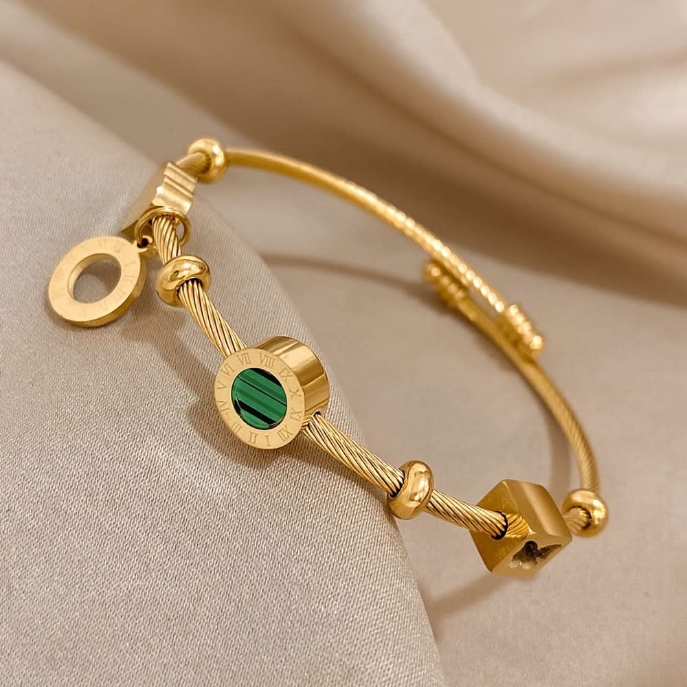 Retro Punk Adjustable Stainless Steel Bangle