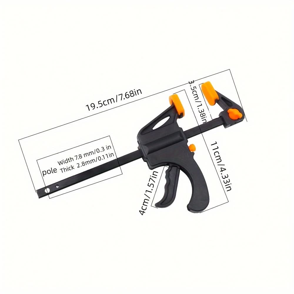 5-Pack 4-Inch F Clamps – Quick-Release Ratchet Clamps