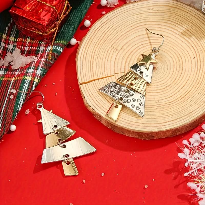 Christmas Tree Pendant Earrings for Her- Pack of 2 Pairs