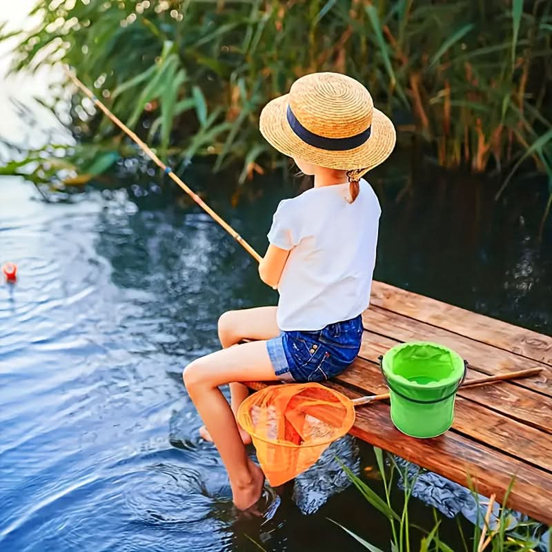 Mini Folding Beach Bucket – Durable PVC Collapsible Pail for Water Play