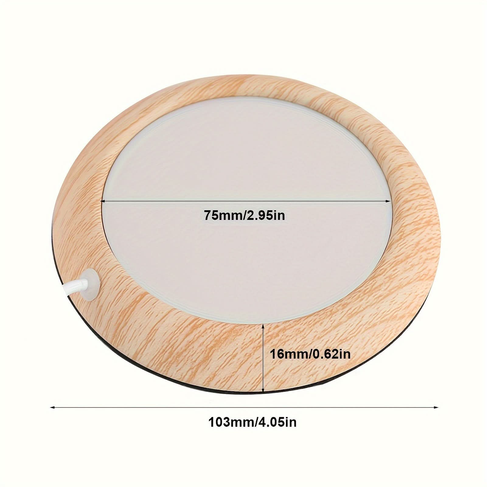USB Wood Grain Coffee Mug Warmer Pad