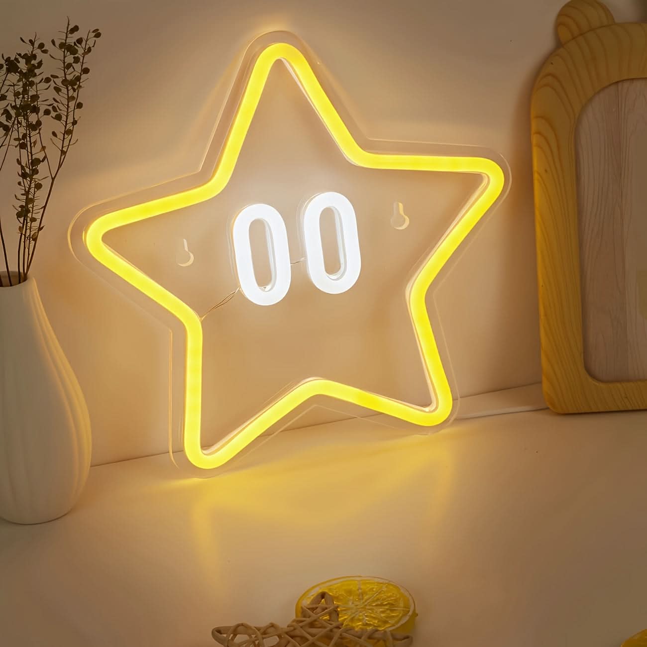 Star-Shaped LED Neon Wall Light, USB Powered