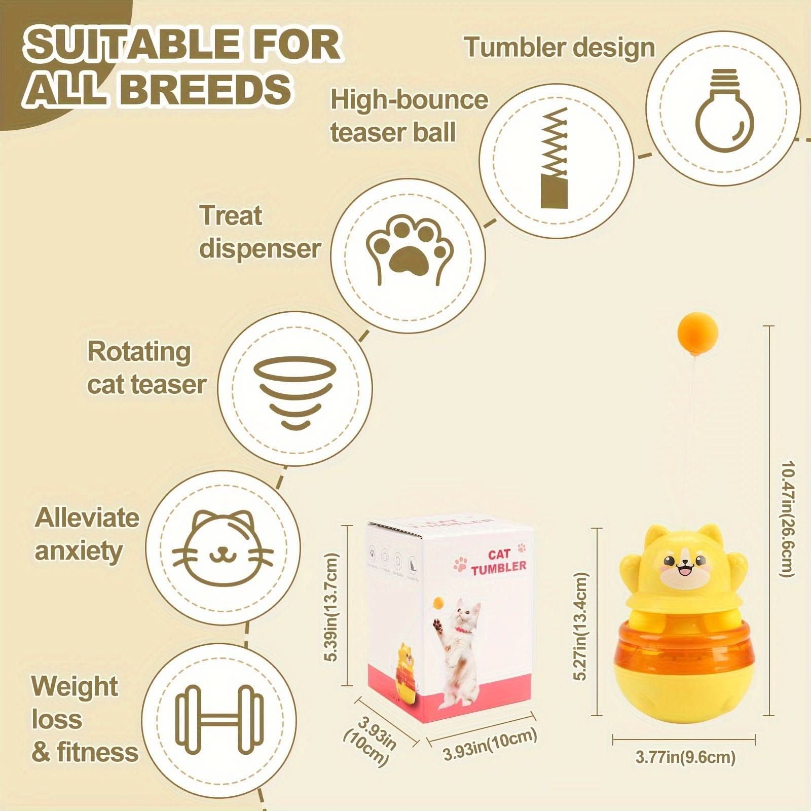 Tease Cat Stick Toy - Self-Stomping Slow Feeder