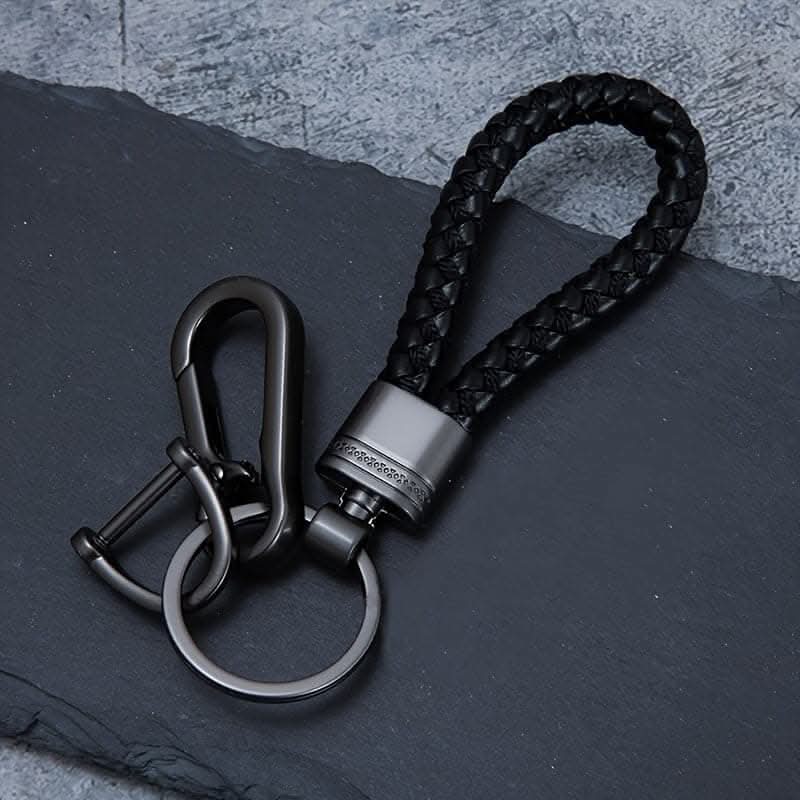 Premium Men's Metal Woven Rope Car Keychain