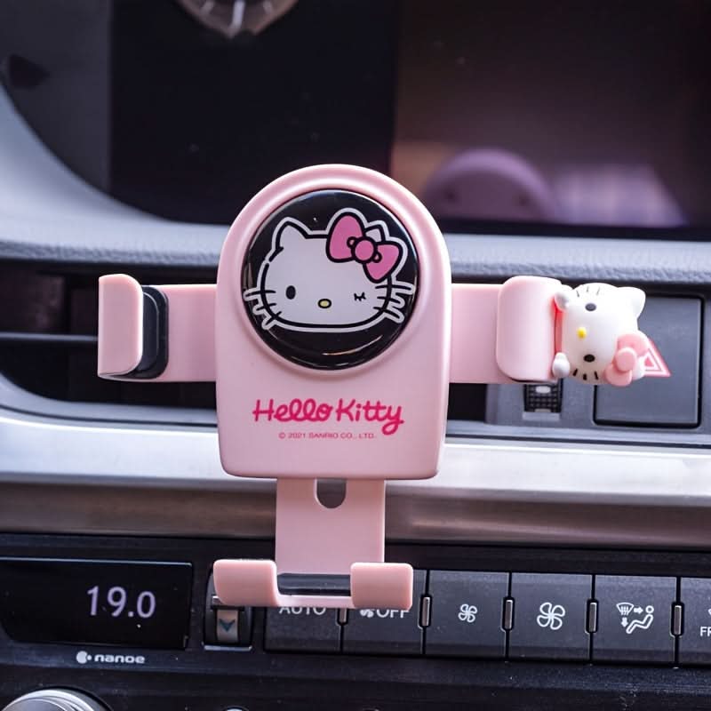 Hello Kitty Car Phone Holder-Adjustable ABS Air Vent Mount Cradle