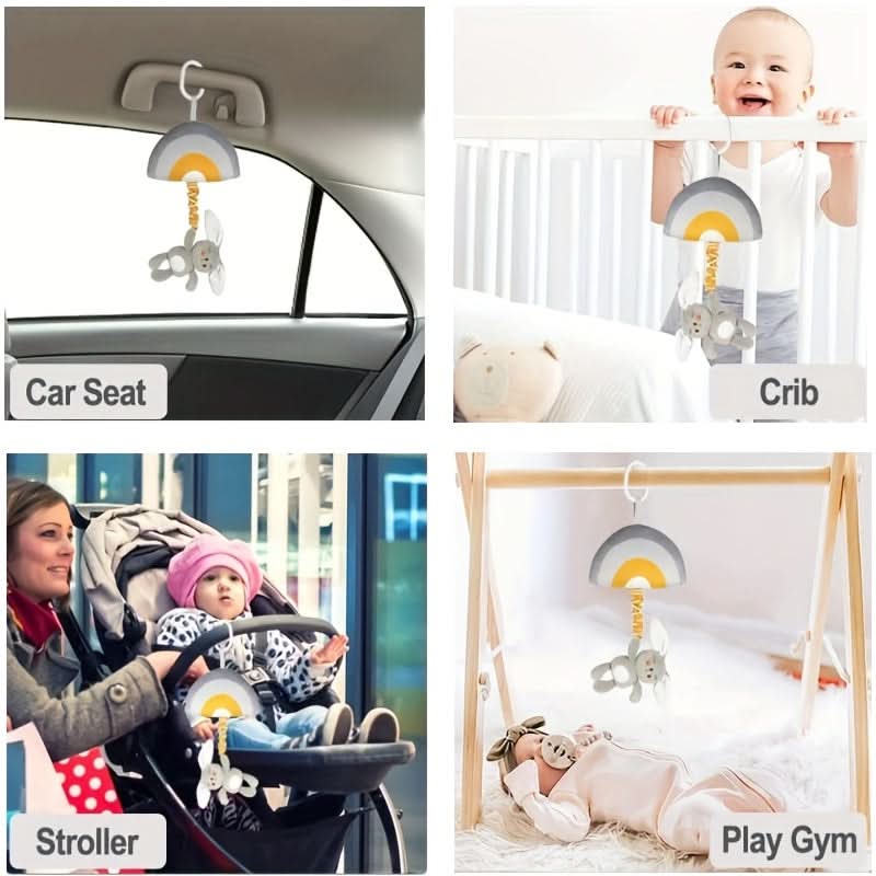 Soft Plush Pentagram Music Toy for Babies – Hanging Crib & Stroller Toy