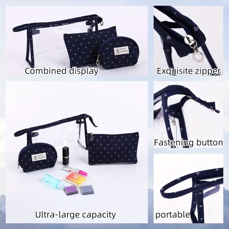 Large Capacity Cute Makeup & Toiletry Storage Bag 6-Piece Set