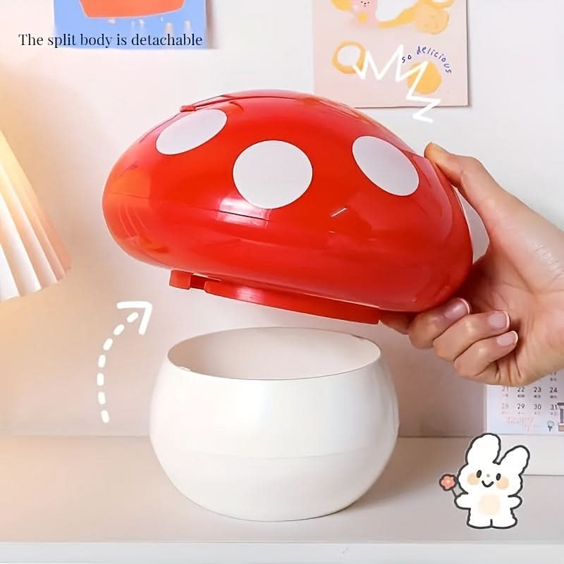Adorable Mushroom-Shaped Trash Can for Home
