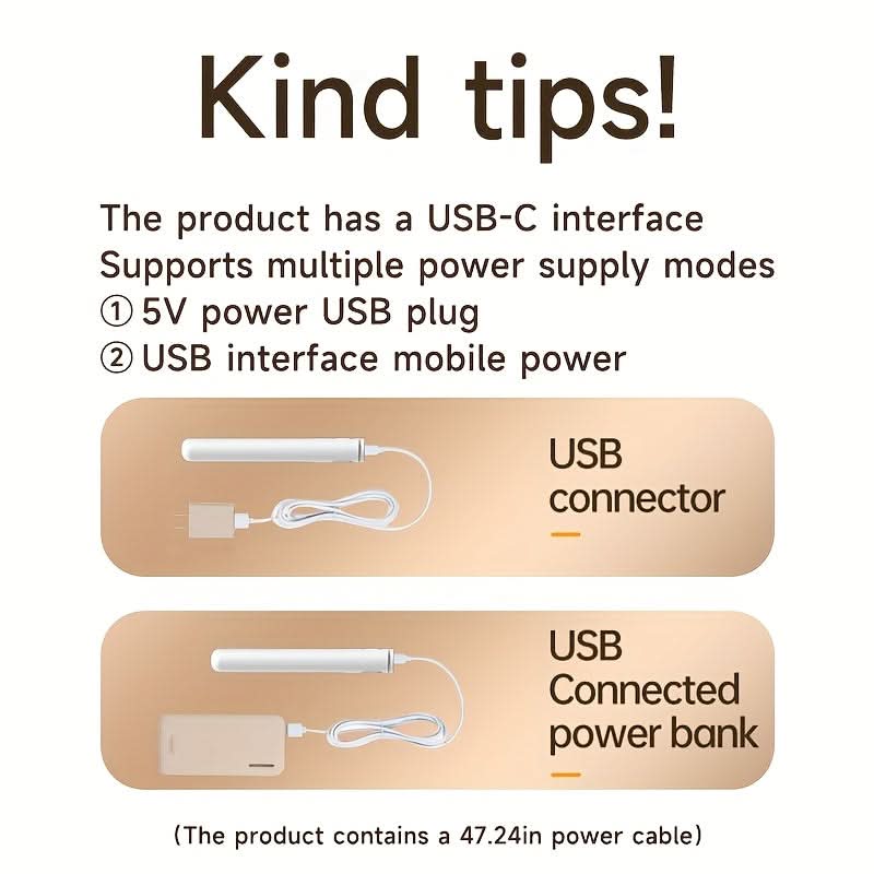 2-in-1 Mini Hair Straightener & Curler – USB-Powered Travel Styler