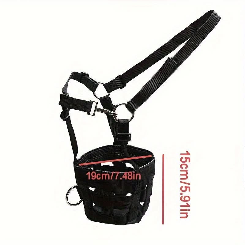 Adjustable Horse Face Mask with Anti-Bite Muzzle