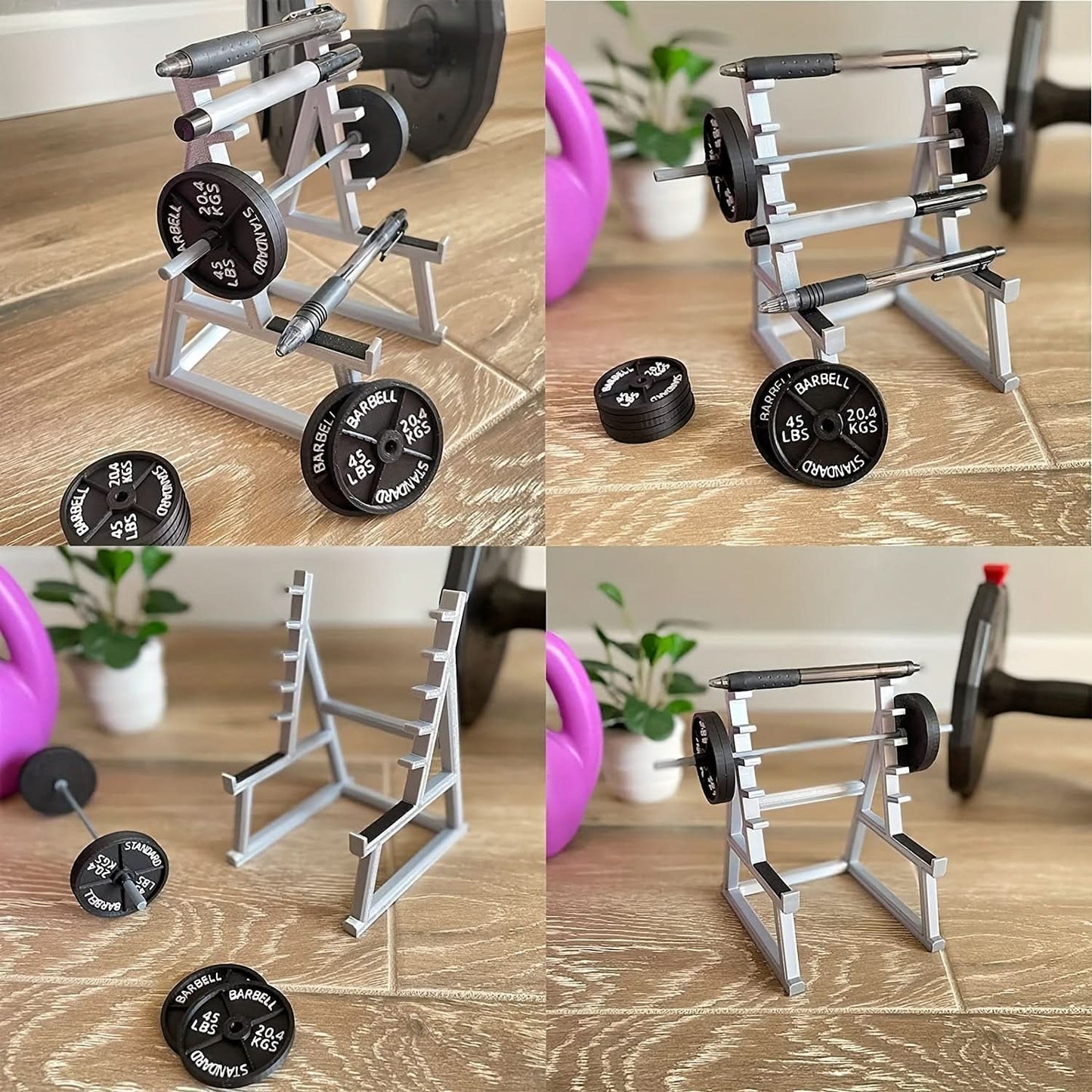Funny Barbell Rack Pen Holder