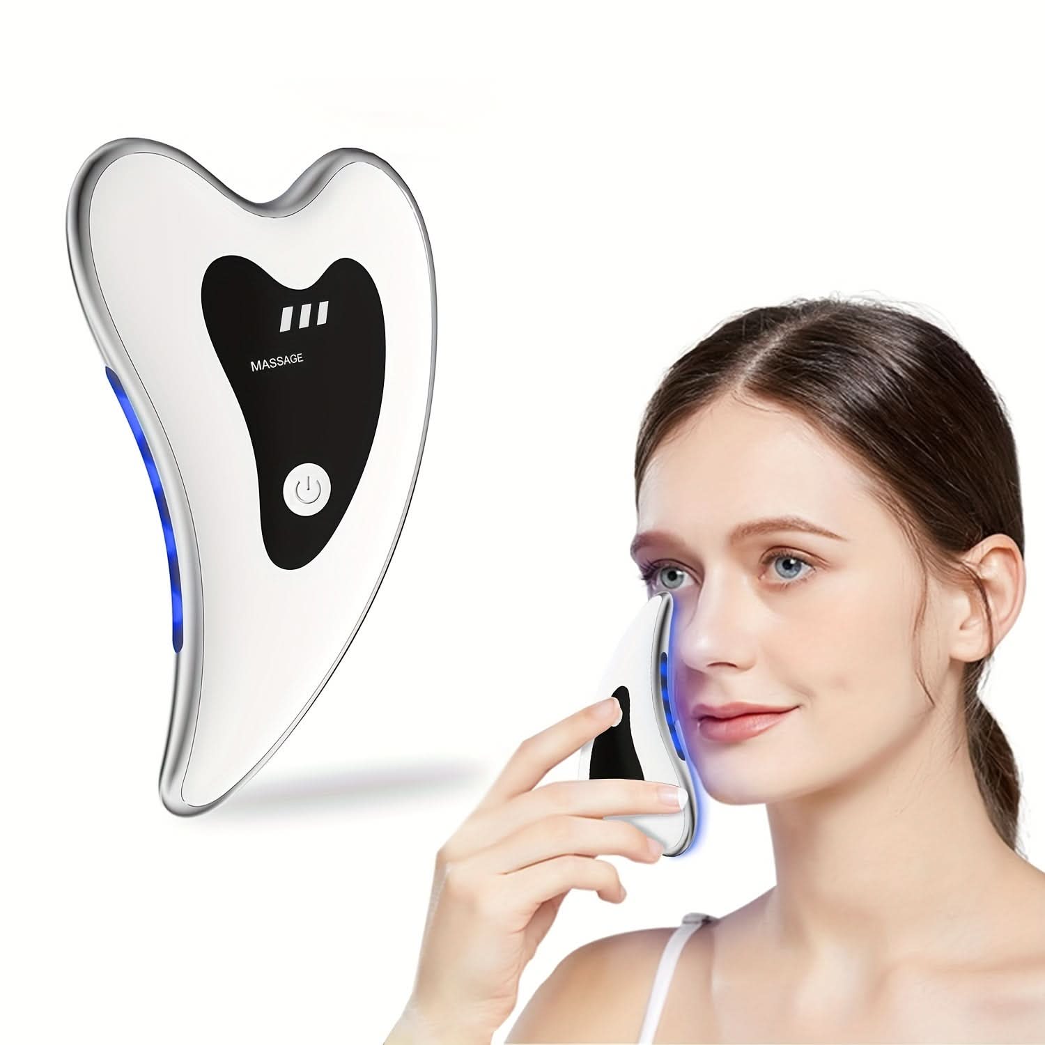 Rechargeable Facial & Neck Massager with LED