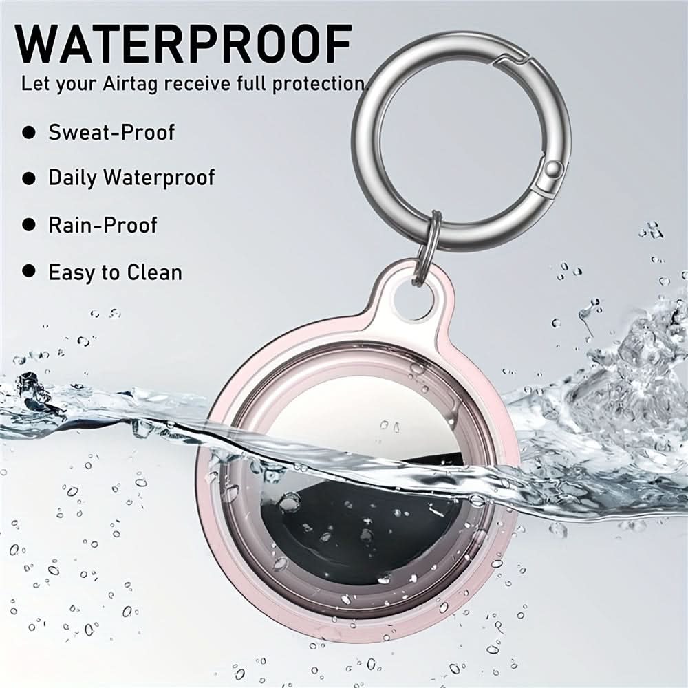 Waterproof TPU AirTag Case with Keychain