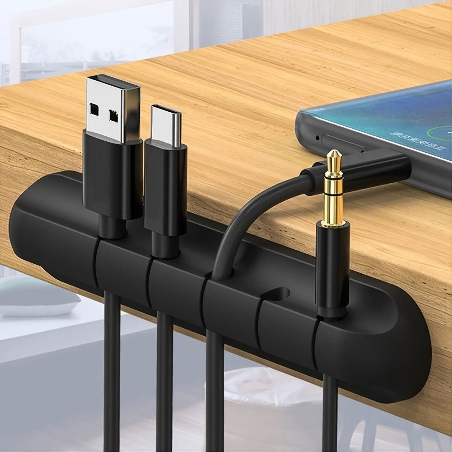Silicone Cable Organizer Clip for Desk Management