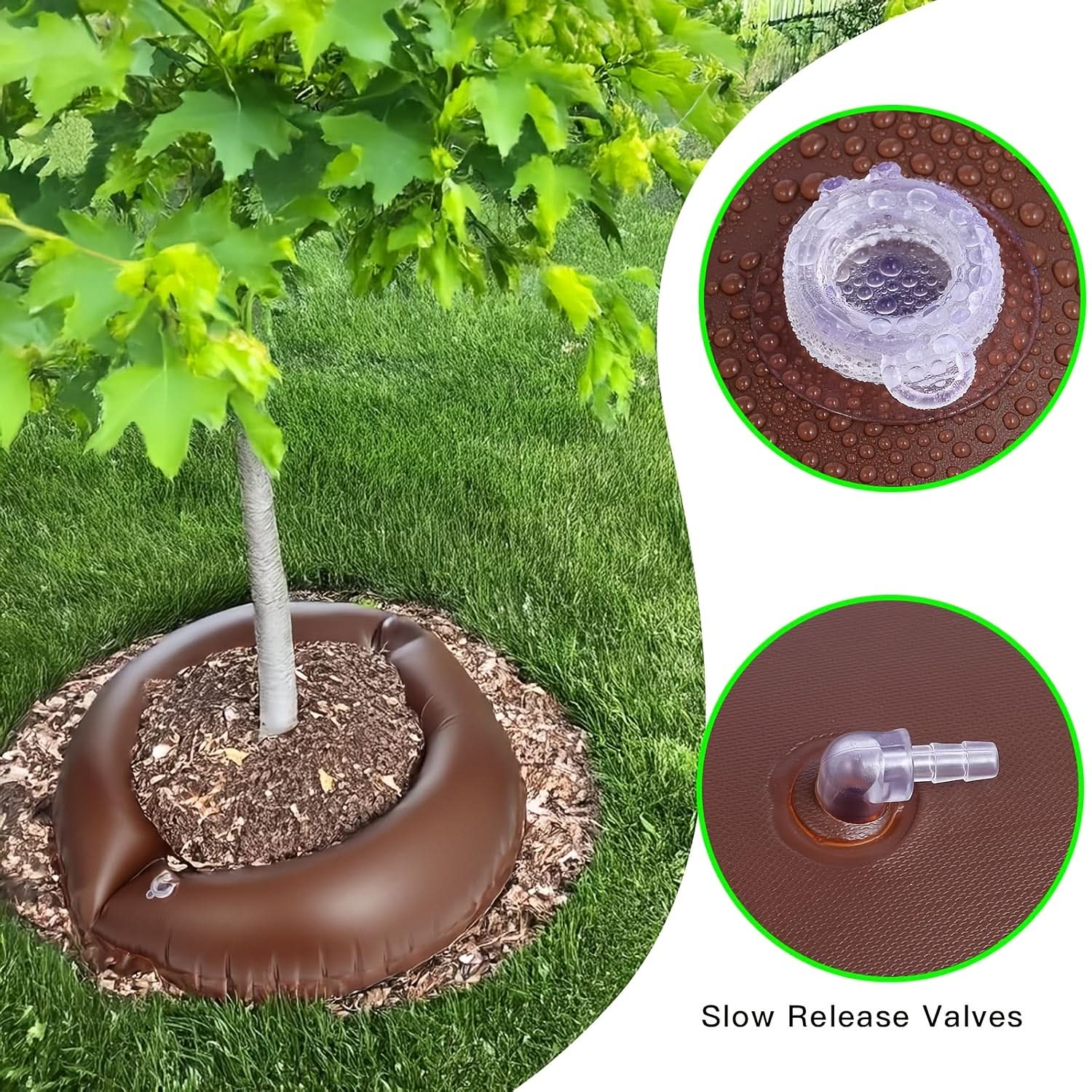 3-Pack 10-Gallon Tree Watering Bags – Slow-Release PVC Irrigation Rings