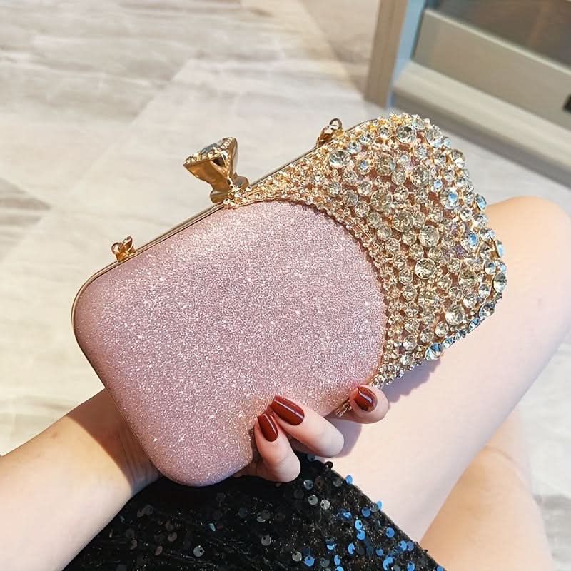 Glamorous Rhinestone Evening Clutch, Sparkling Party Bag