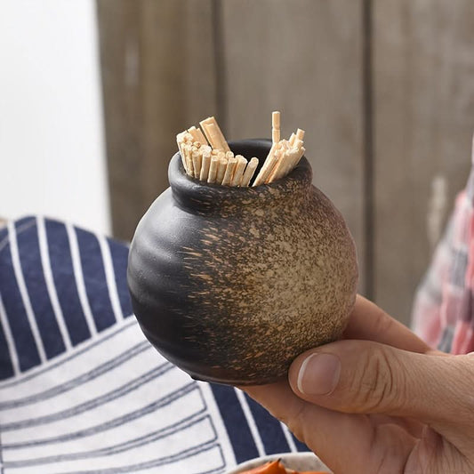 Japanese-Inspired Ceramic Toothpick Holder – Elegant Design