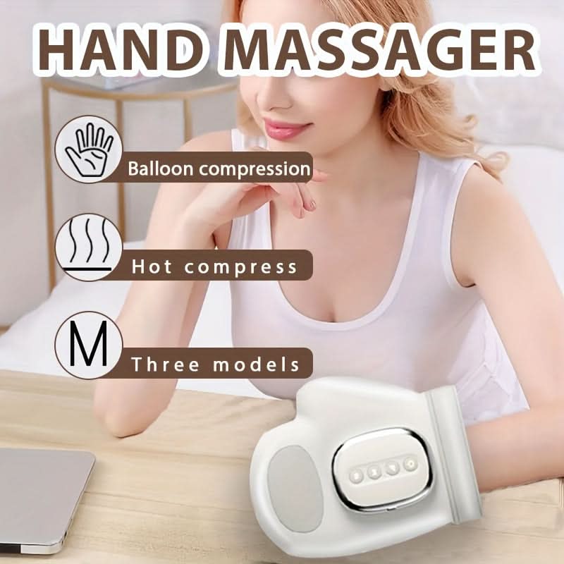 Smart Wireless Hand Massager with 5 Intensity Levels - Portable Kneading Massager