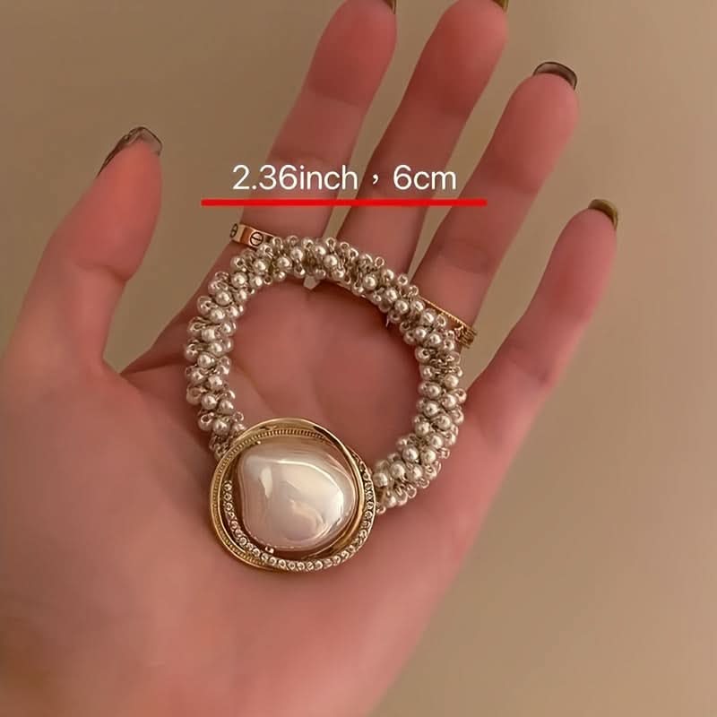 Elegant Stretch Hair Loop Headband with Pearls
