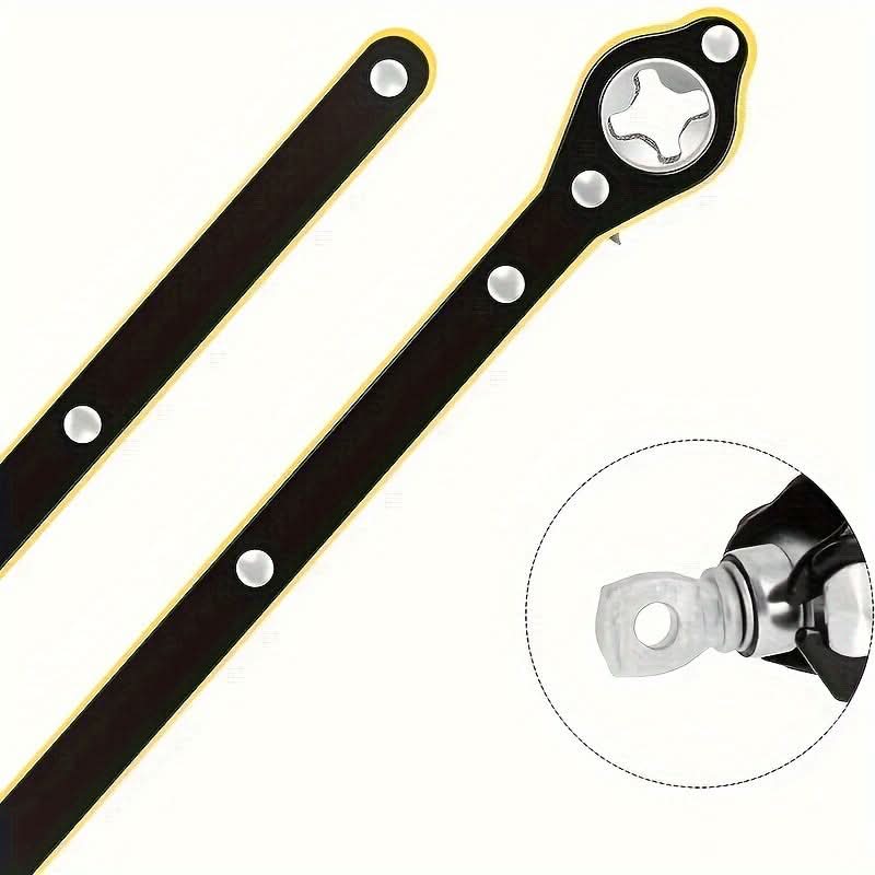 360° Ratchet Jack Wrench, Rust-Resistant Metal