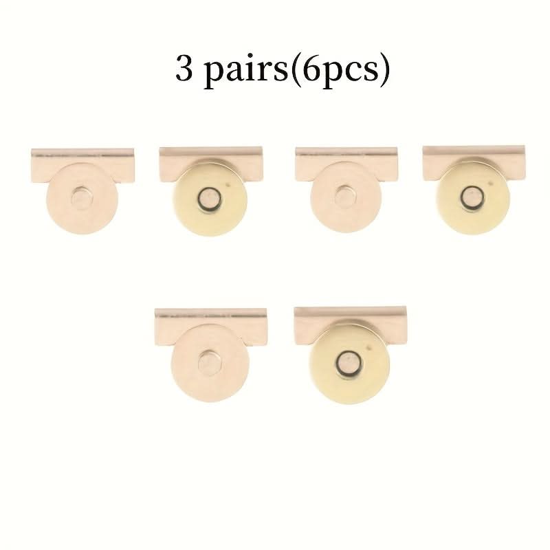 6pc Magnetic Bag Clasps,  DIY Purse Closures for Handbags
