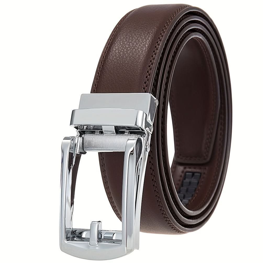 Men’s Leather Belt with Automatic Buckle