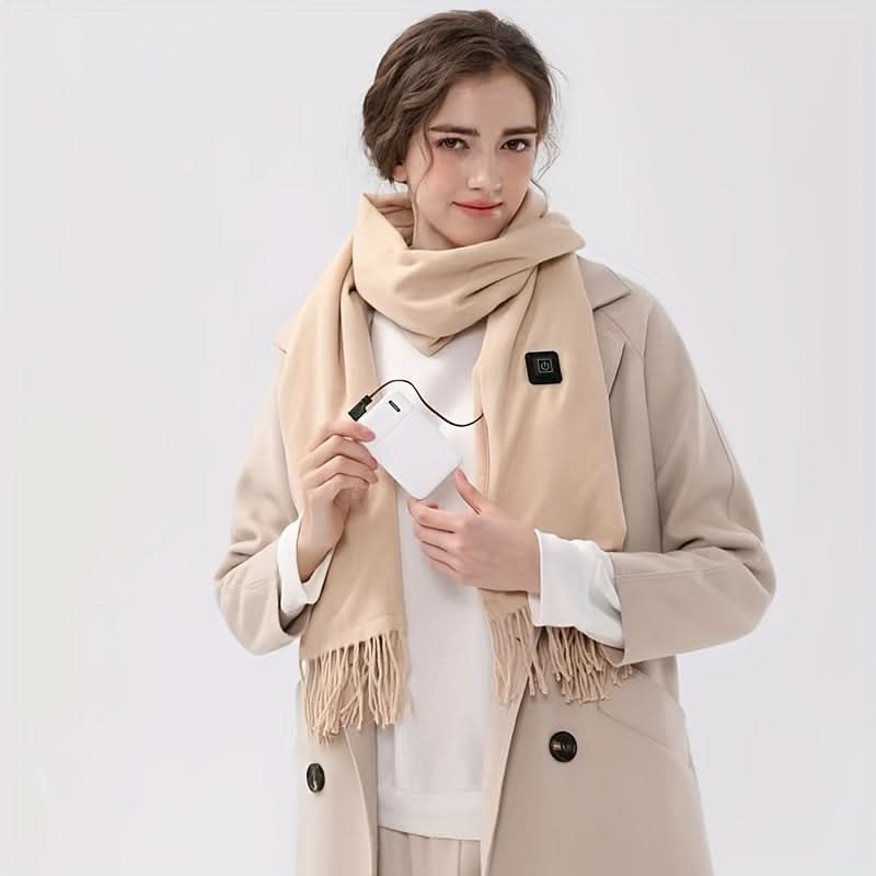 USB Heated Scarf for Women - 3 Adjustable Heat Levels