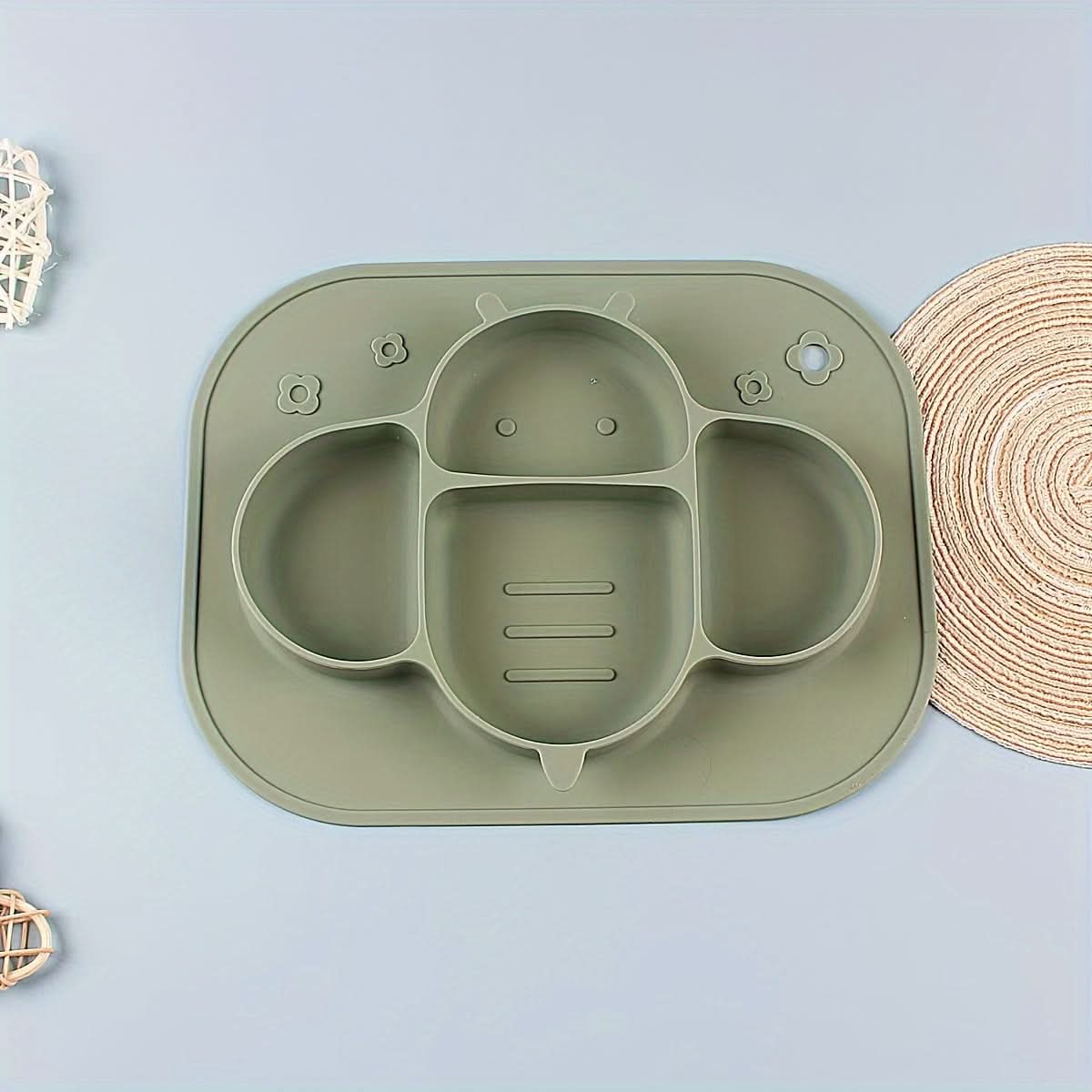 Food-Grade Bee Silicone Kids Dinner Plate