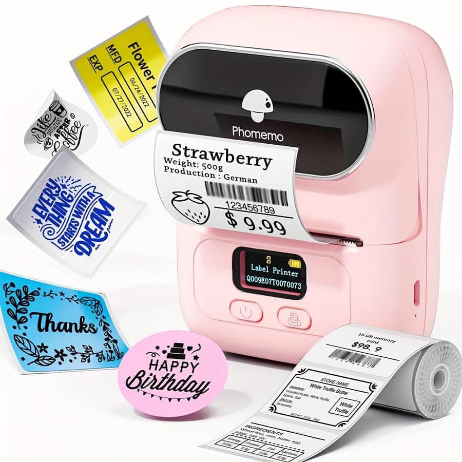 Compact Wireless Thermal Label Printer for Mobile
