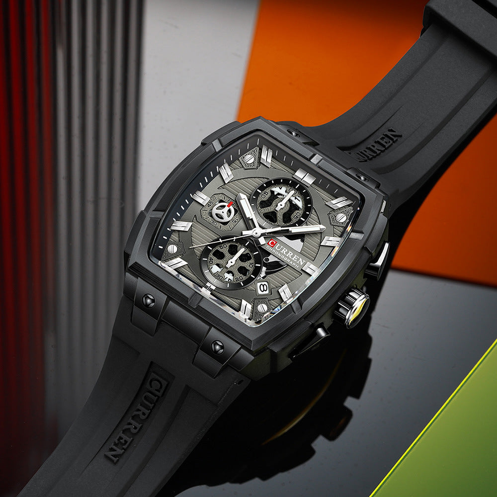 Curren 8488 Waterproof Calendar Six-Hand Quartz Watch for Men