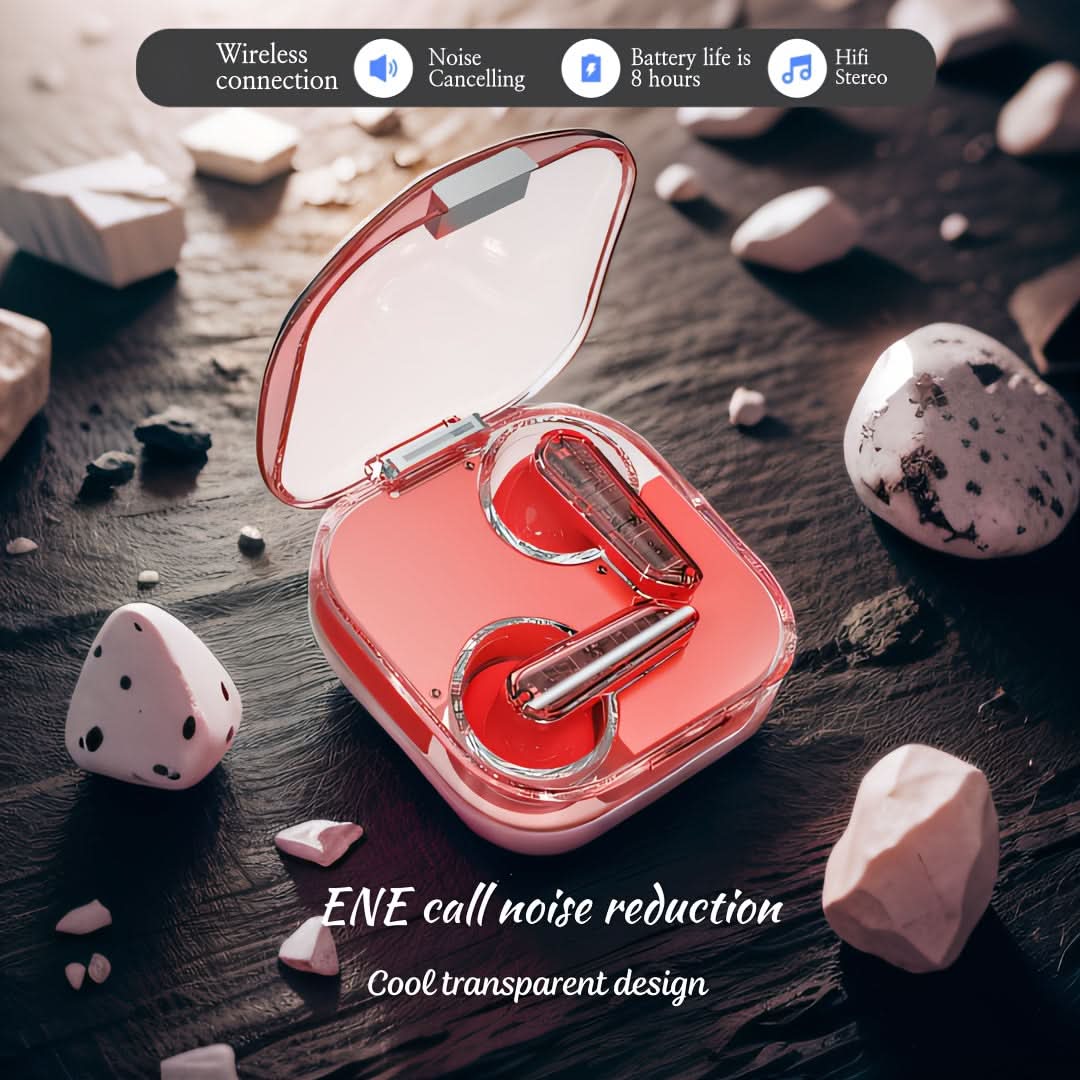 50H Stereo Bass Wireless Earbuds, Bluetooth 5.3, ENC Noise Cancelling