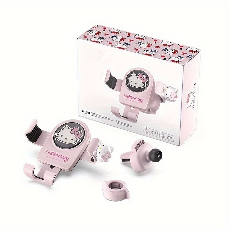 Hello Kitty Car Phone Holder-Adjustable ABS Air Vent Mount Cradle