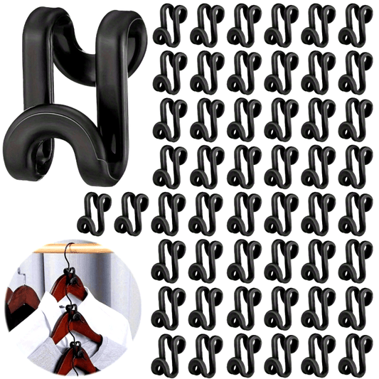 50pcs Plastic Closet Space-Saving Hanger Connectors