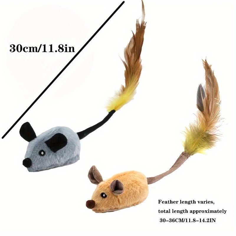 Rechargeable Plush Electric Cat Mouse Toy – Interactive Whisker Teaser
