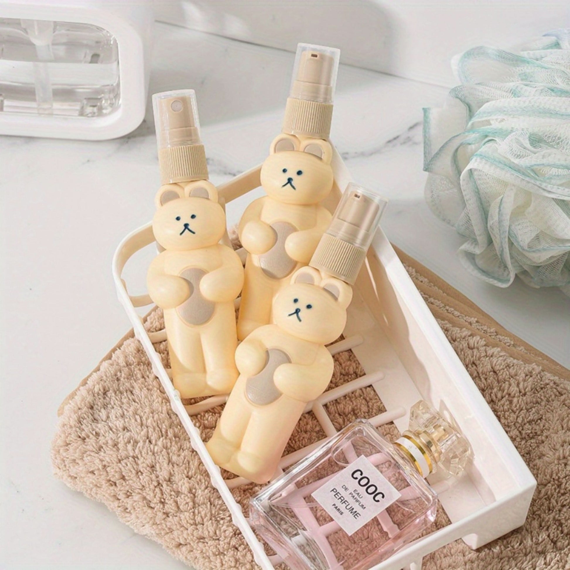 Cute Bear Spray Bottle – Travel Perfume & Lotion Dispenser