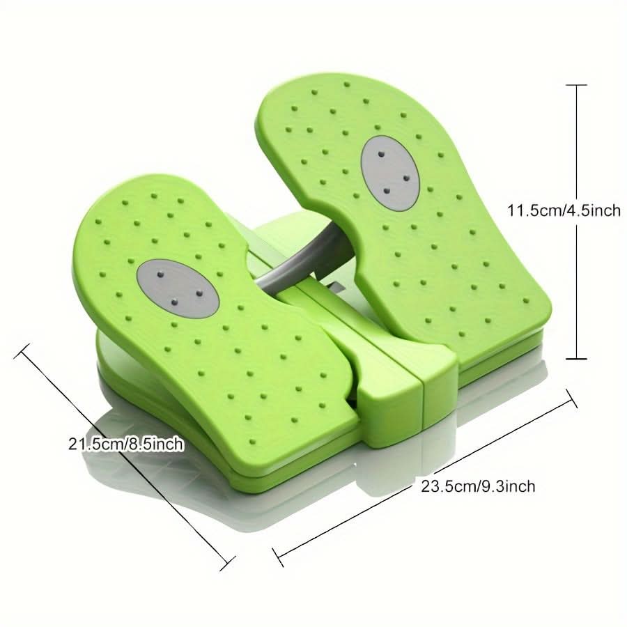 2-in-1 Compact Exercise Stepper & Stretcher – Soft Pedal Total Body Workout Machine