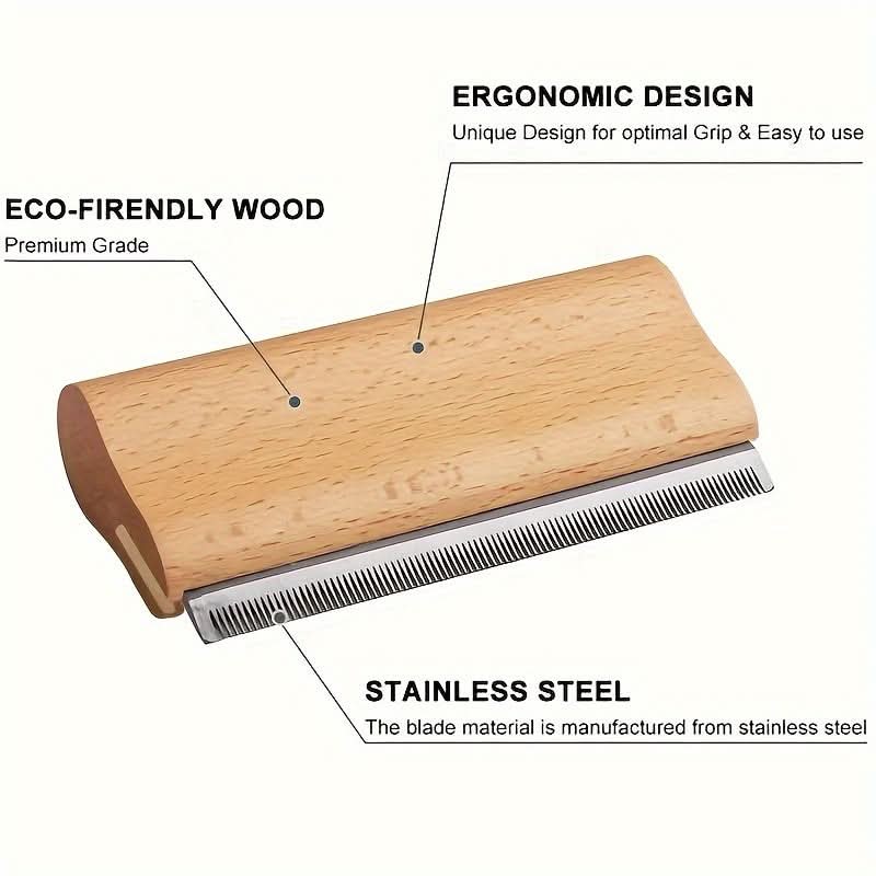 Steel Teeth Shedding Brush for Horses, Cats & Dogs, Long Hair Fur Care Tool