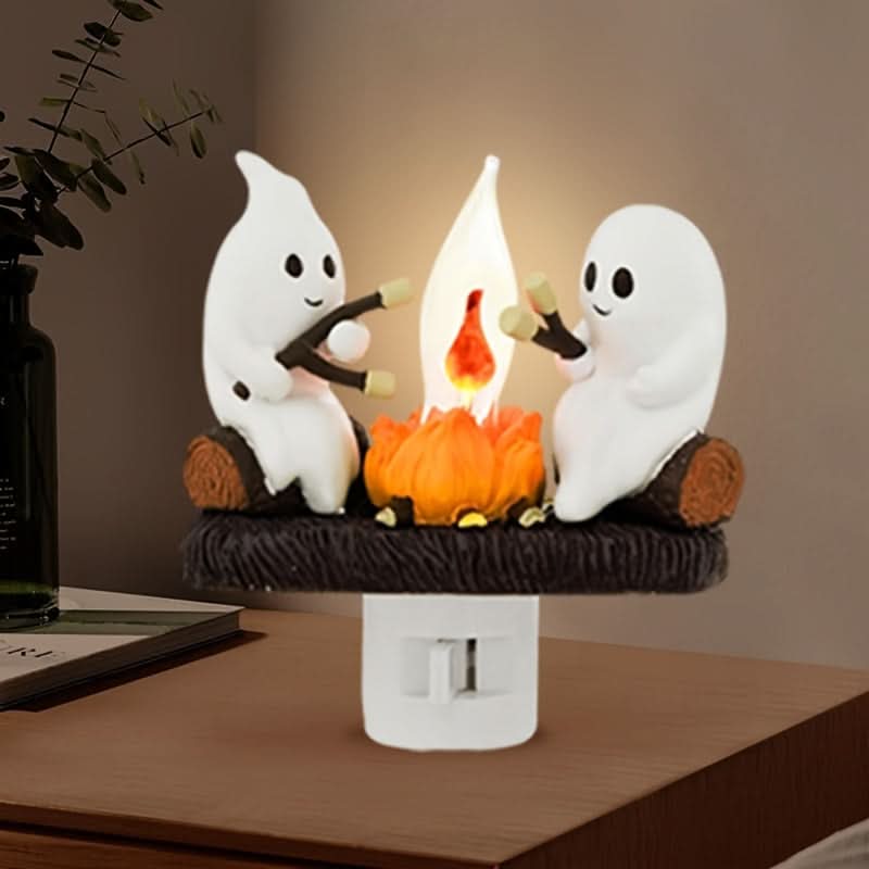 Ghost Campfire Flickering Night Light - 3D LED Faux Campfire