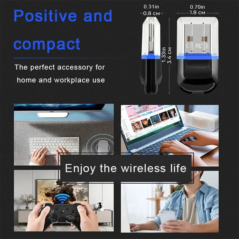 USB Bluetooth 5.3 Adapter for Audio & PC
