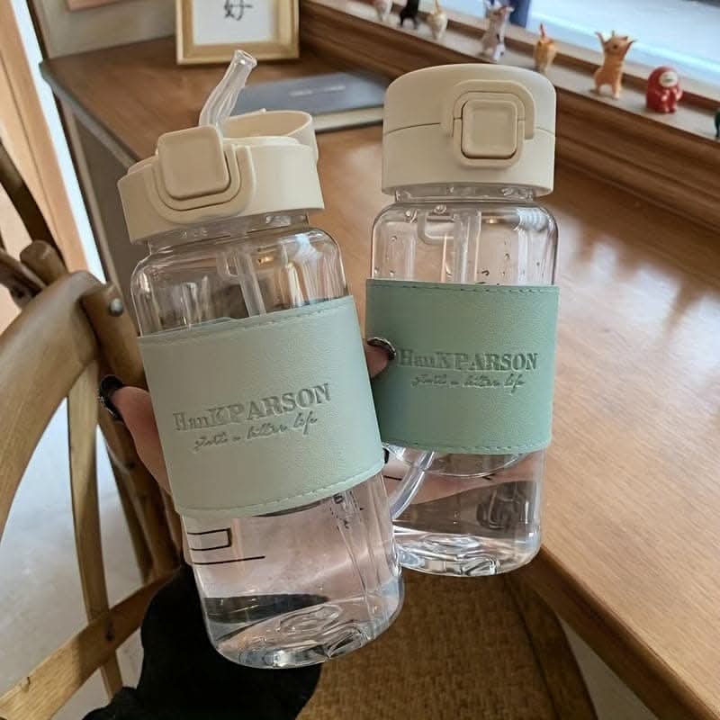 500ml Leakproof Plastic Water Bottle with Straw