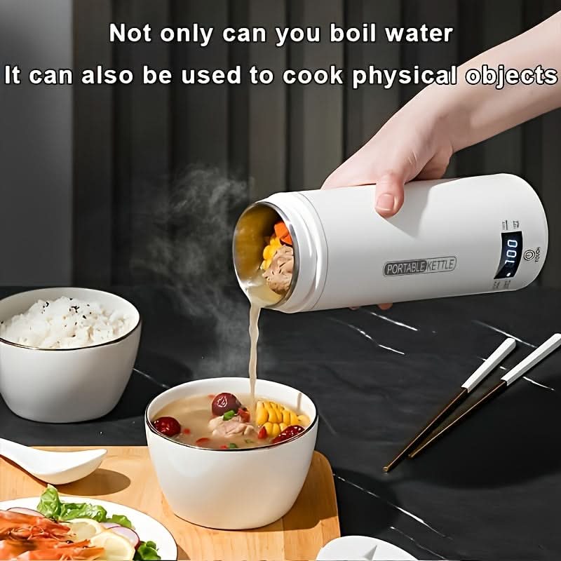 Portable Electric Travel Kettle – 500ML, 4 Presets, Stainless Steel