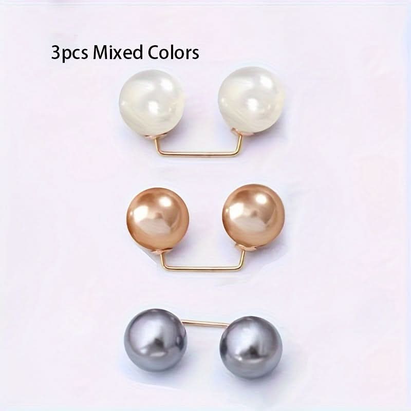 Elegant Pearl-Backed Clothespins in White - Chic Sewing Accessory