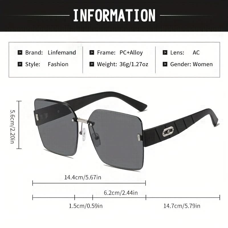 Oversized Gradient Fashion Glasses – Stylish & Versatile Eyewear