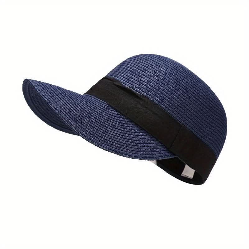 Women's Straw Sun Visor Hat – Wide Brim, UV Protection, Breathable & Stylish