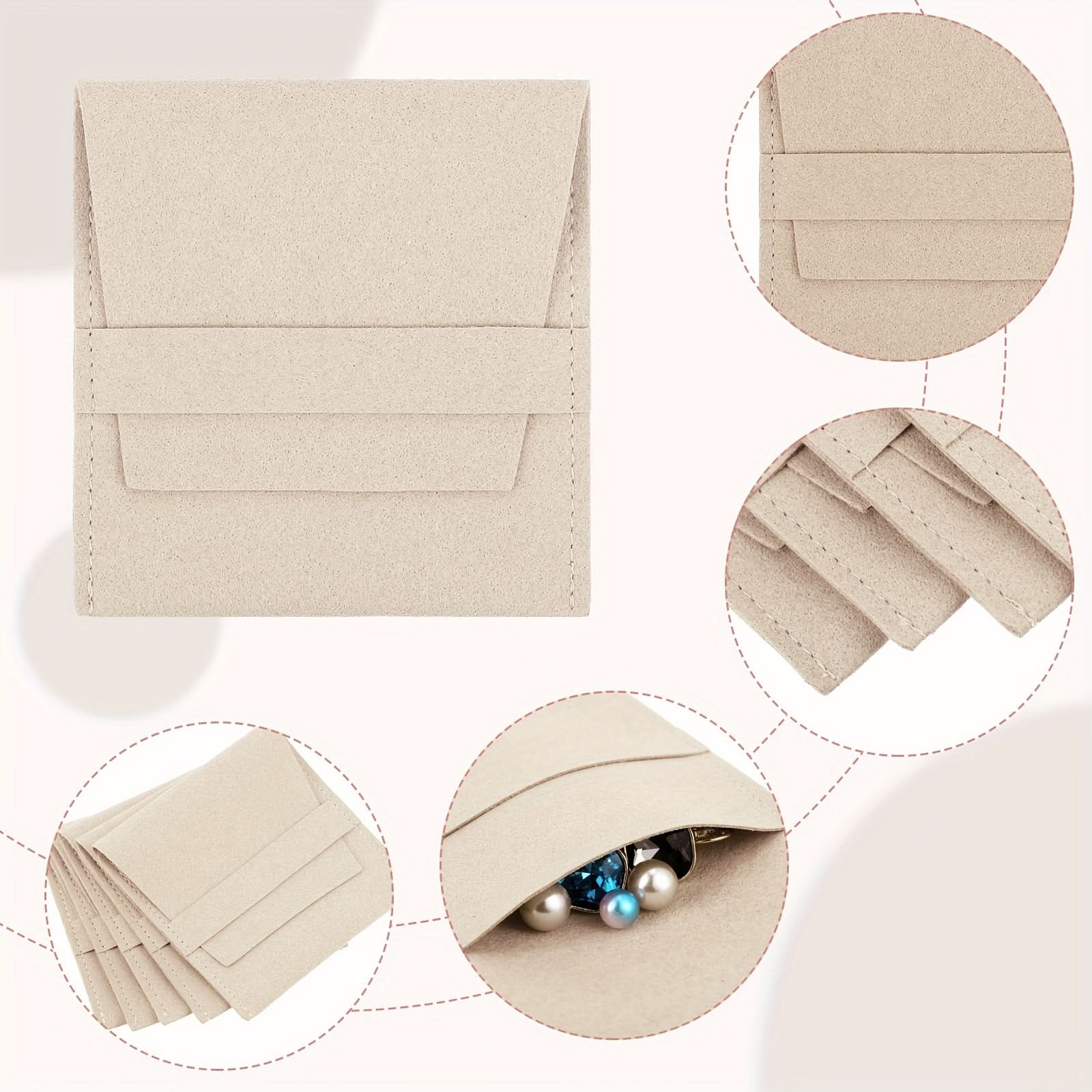 40pcs Luxury Microfiber Jewelry Gift Bags – Soft Drawstring Pouches
