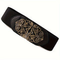 Vintage Wide Elastic Waist Belt for Women