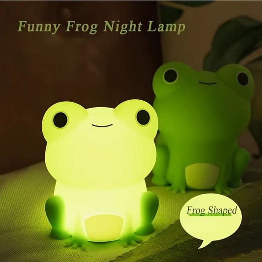 Frog LED Night Light, USB Rechargeable, Touch Sensitive